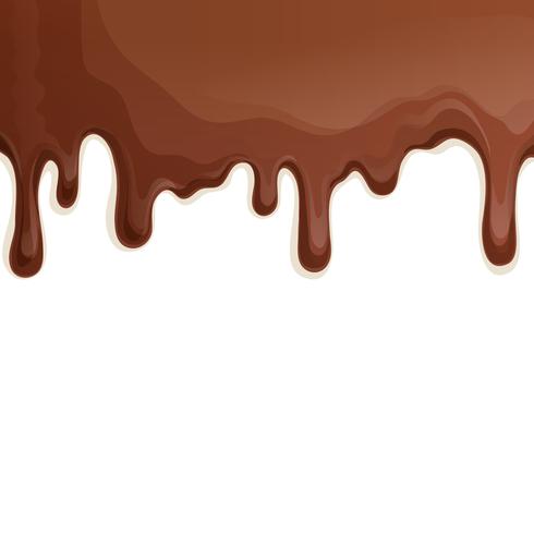 Milk chocolate drips background vector