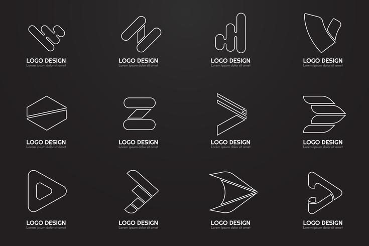 Modern Minimal Vector Logo for banner