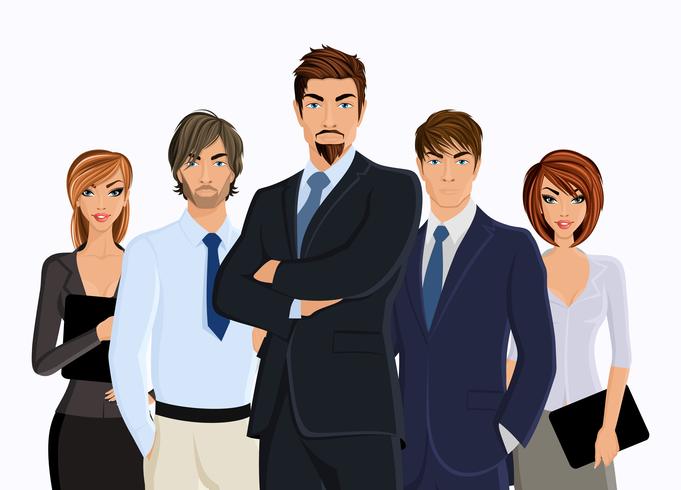 Group of business people vector
