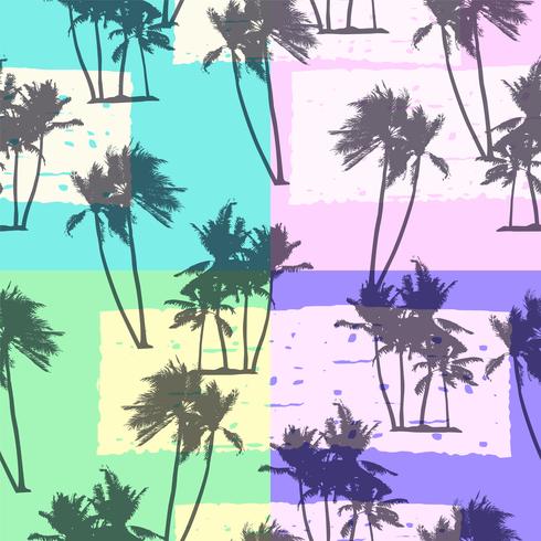 Sin fisuras patrón exótico con plantas tropicales. Vector de fondo