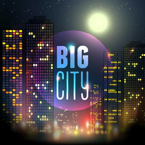 City at night vector