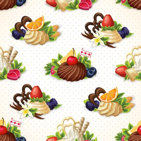 Sweets seamless background vector