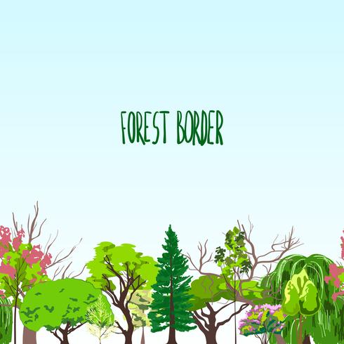 Fotest border trees sketch vector