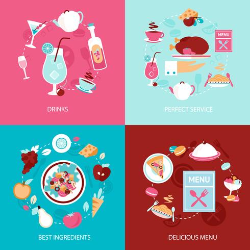 Menu restaurant set vector