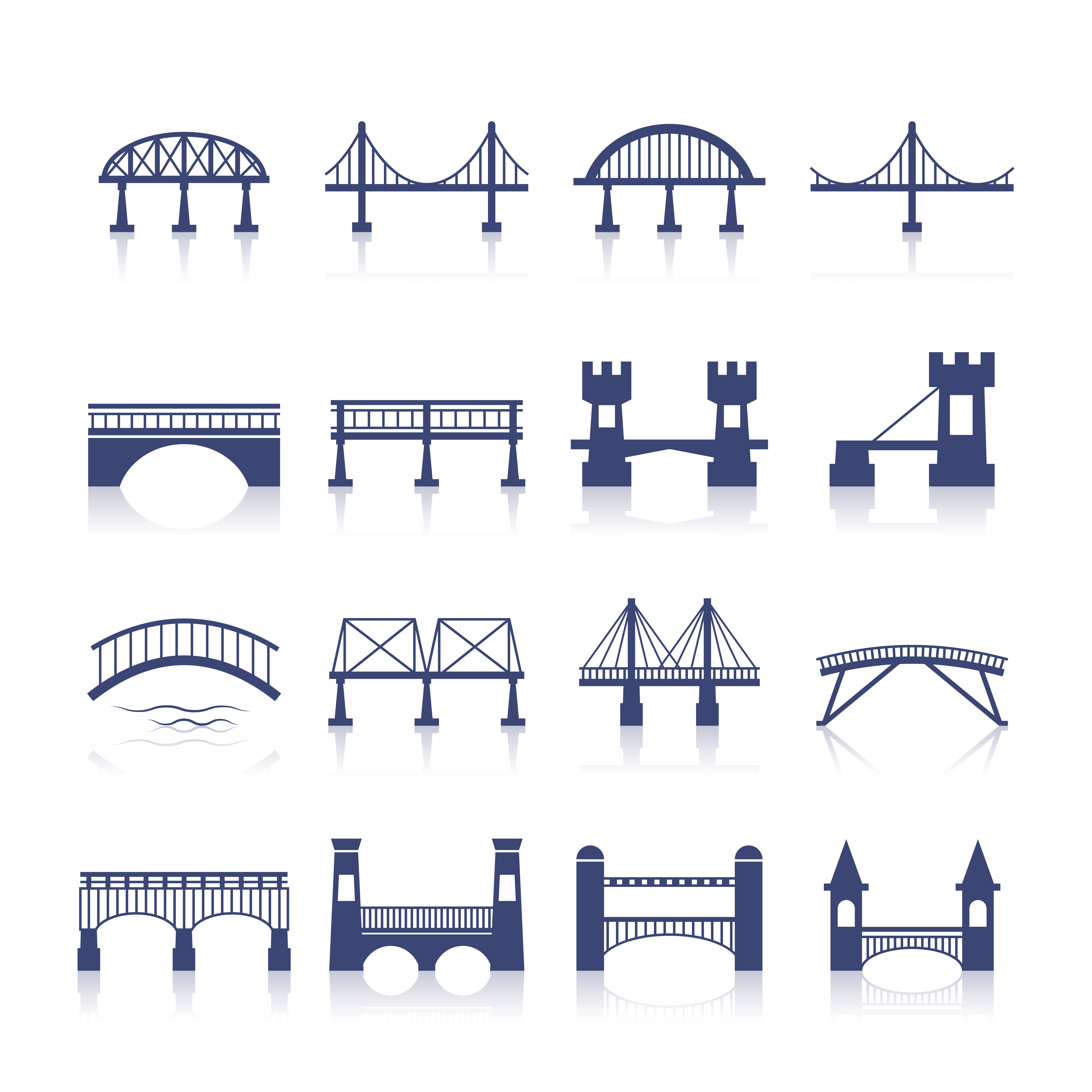Download Bridge Icons Set - Download Free Vectors, Clipart Graphics & Vector Art