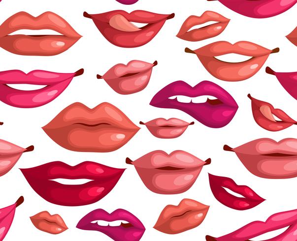 Seamless lips vector