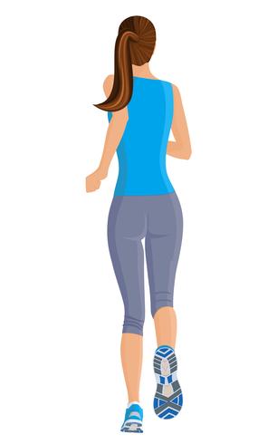 Running girl vector