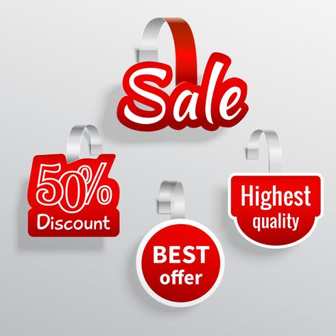 Sale wobbler set vector