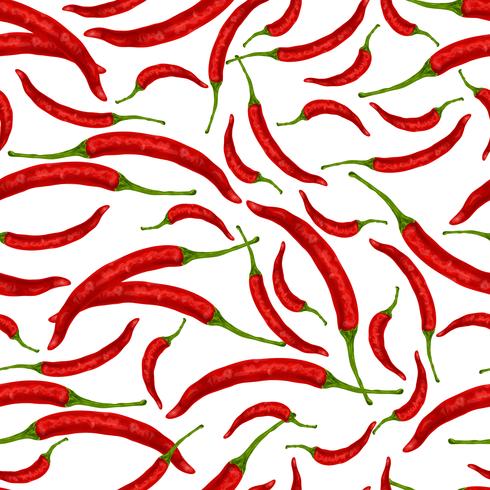 Chili pepper seamless pattern vector