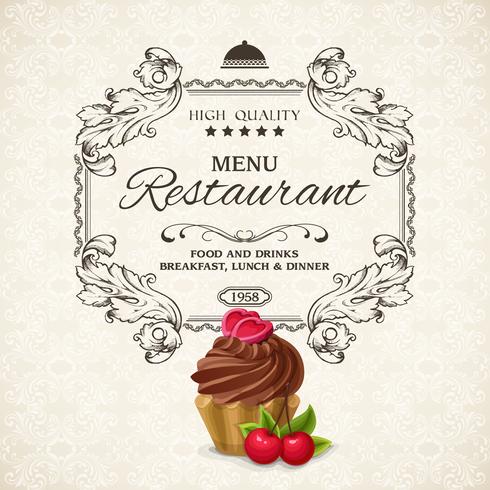 Restaurant menu template vector