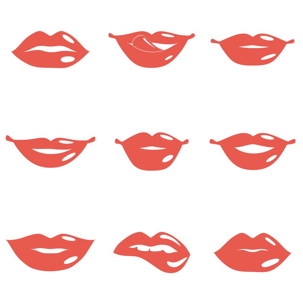 Set of Lips 452813 Vector Art at Vecteezy