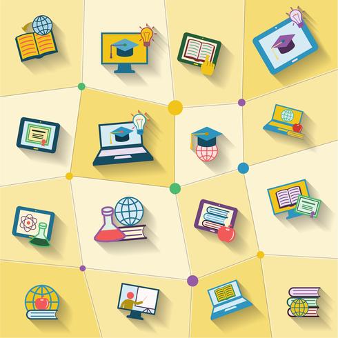 Online education icon vector