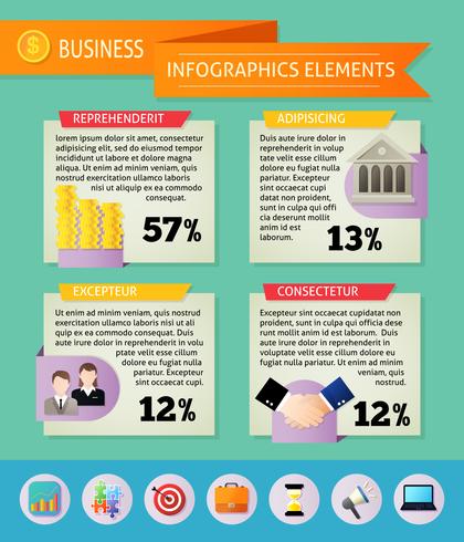 Business infographic elements vector