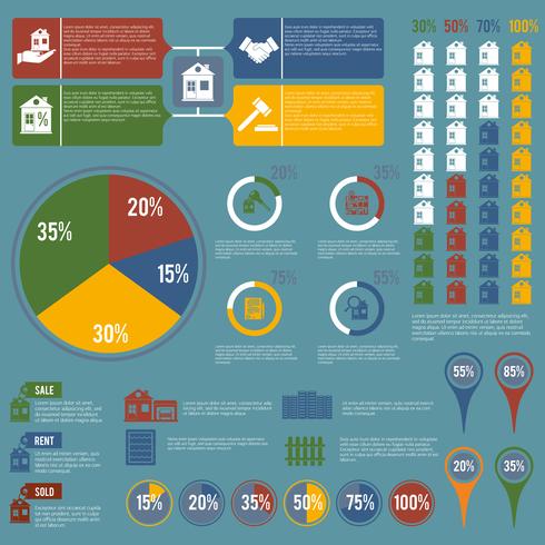 Infografía inmobiliaria vector