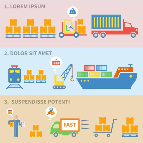 Etiquetas logísticas de iconos vector