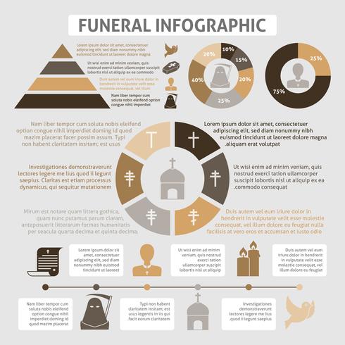 Infografías funerarias vector