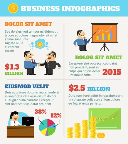 Infografía de la vida empresarial. vector