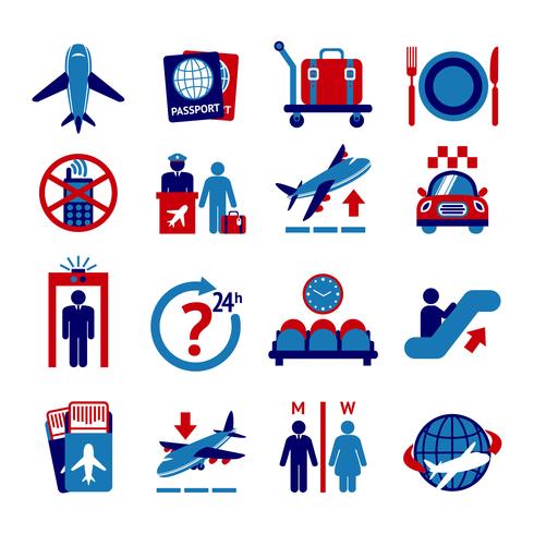 Airport Icons Set vector