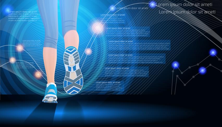 Technology sport background vector