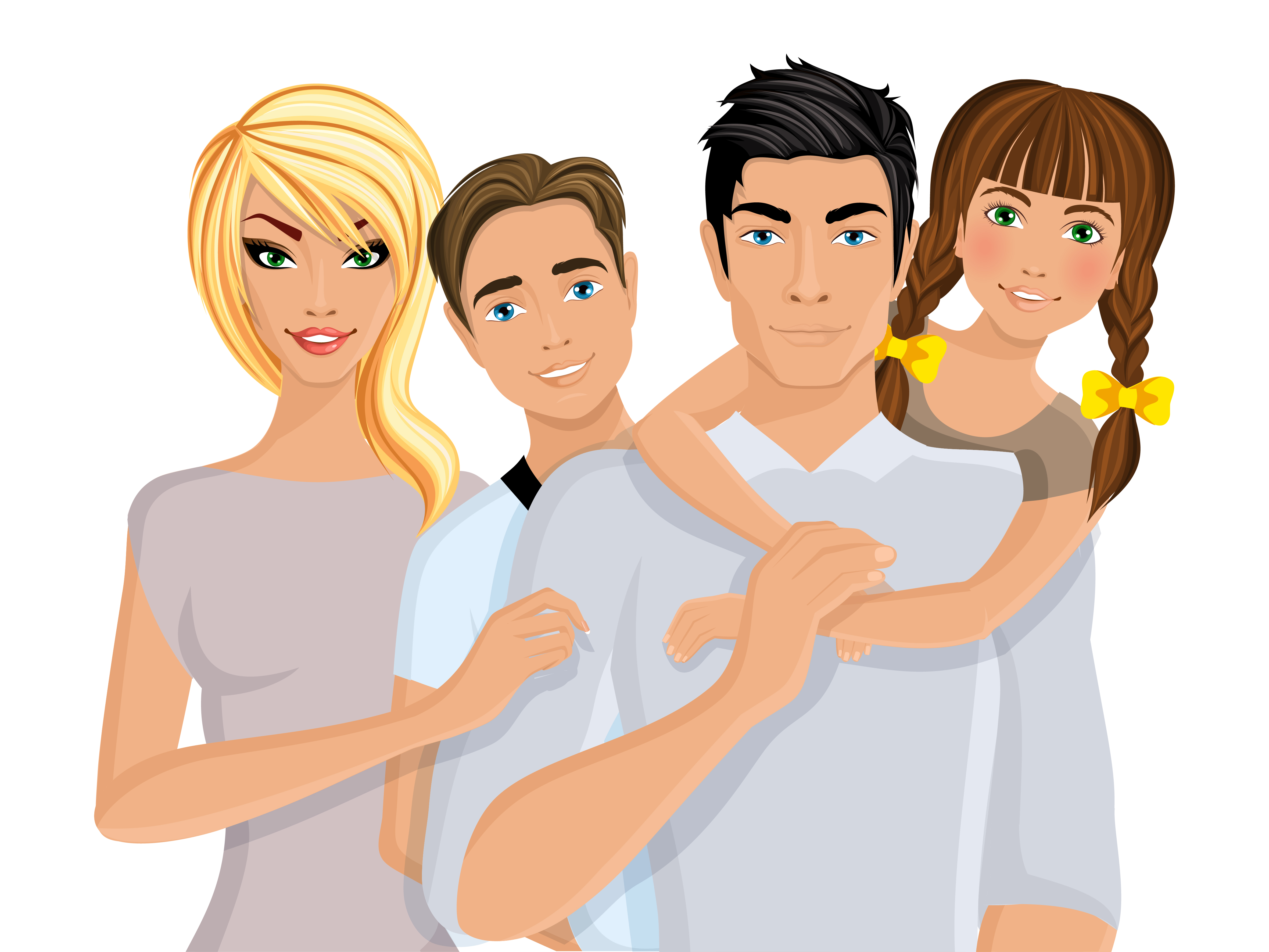 Download Happy family realistic 452976 Vector Art at Vecteezy