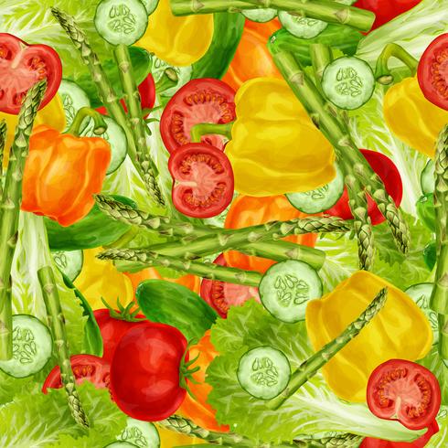 Vegetables mix seamless background vector