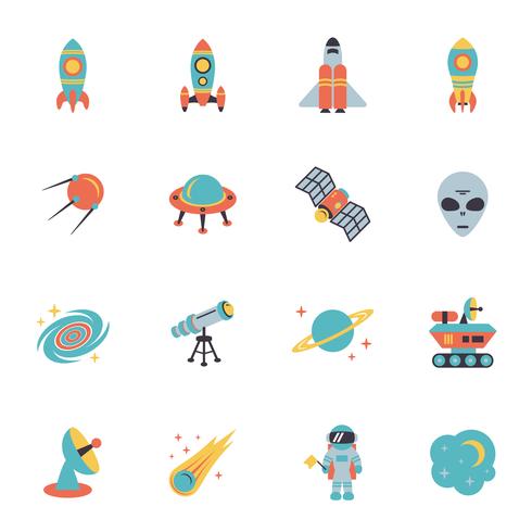 Conjunto de iconos de espacio vector