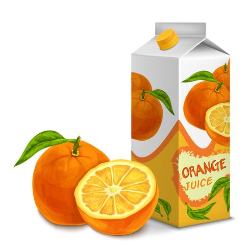 Juice pack orange vector