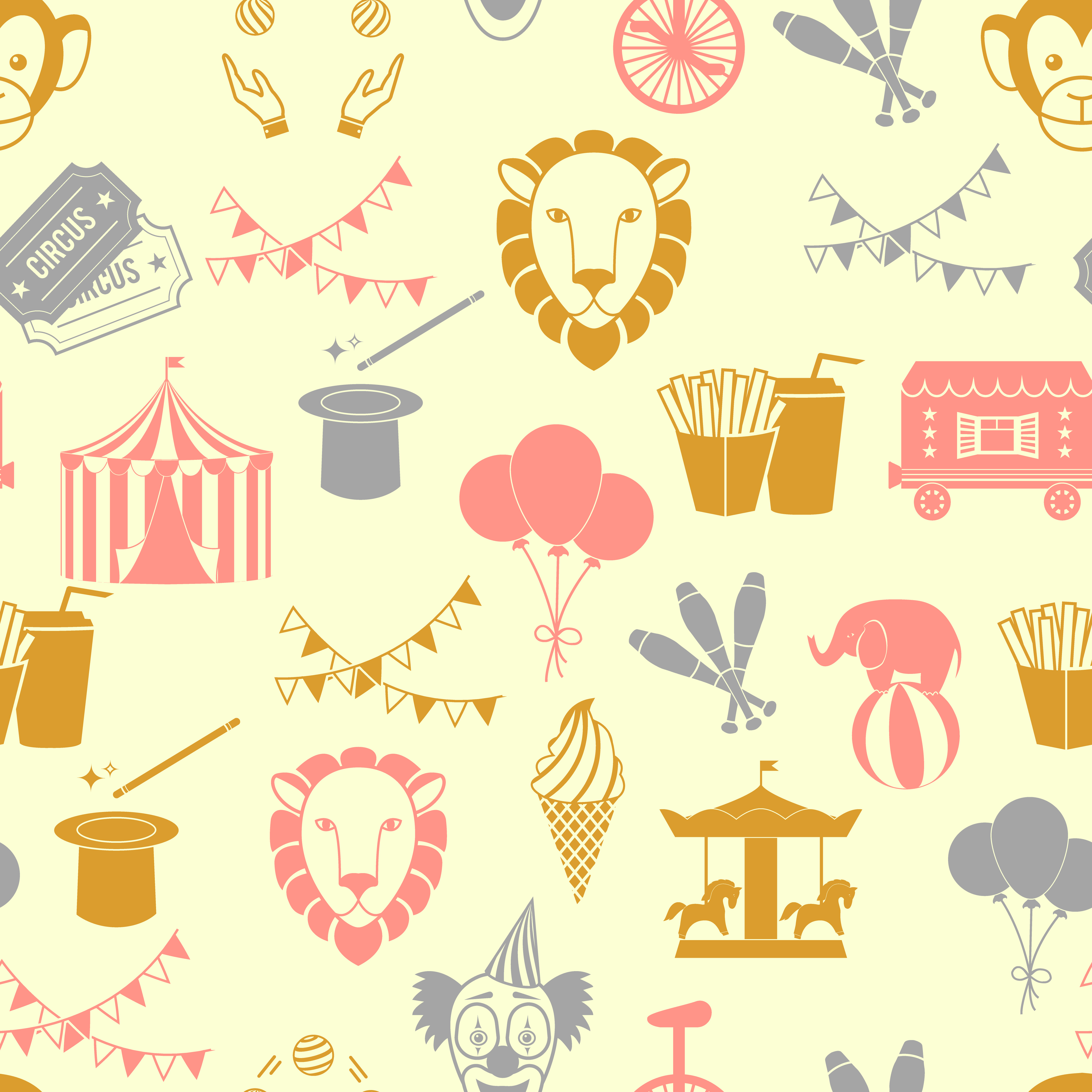 Circus seamless pattern 453053 Vector Art at Vecteezy