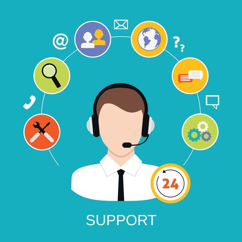 Customer Support Service vector