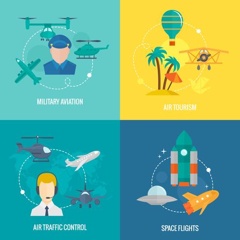 Conjunto de iconos de aviones vector