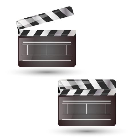 Clapper board isolated vector