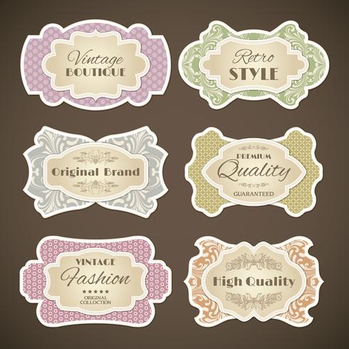 Vintage labels set vector