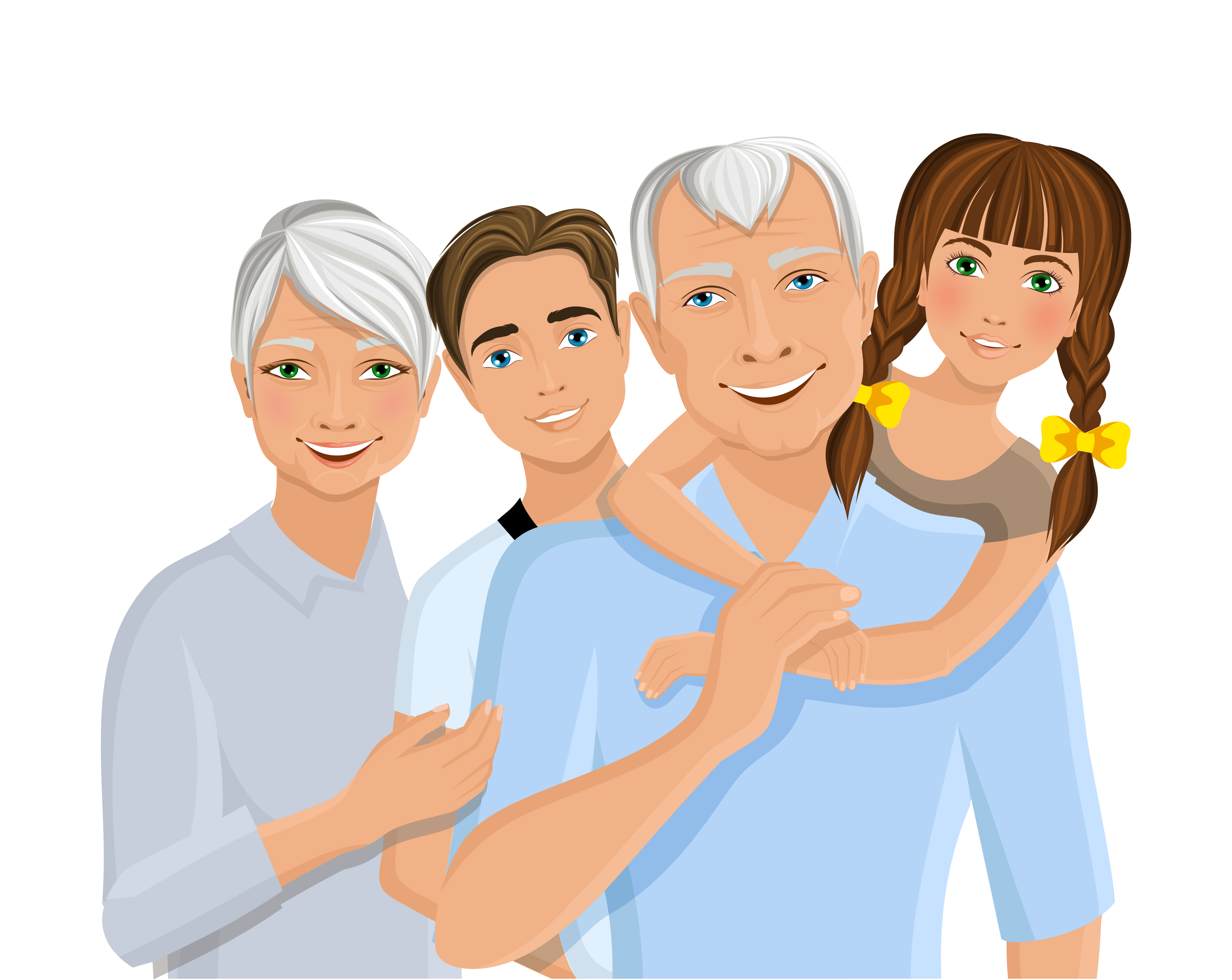 Kids With Grandparents Clip Art