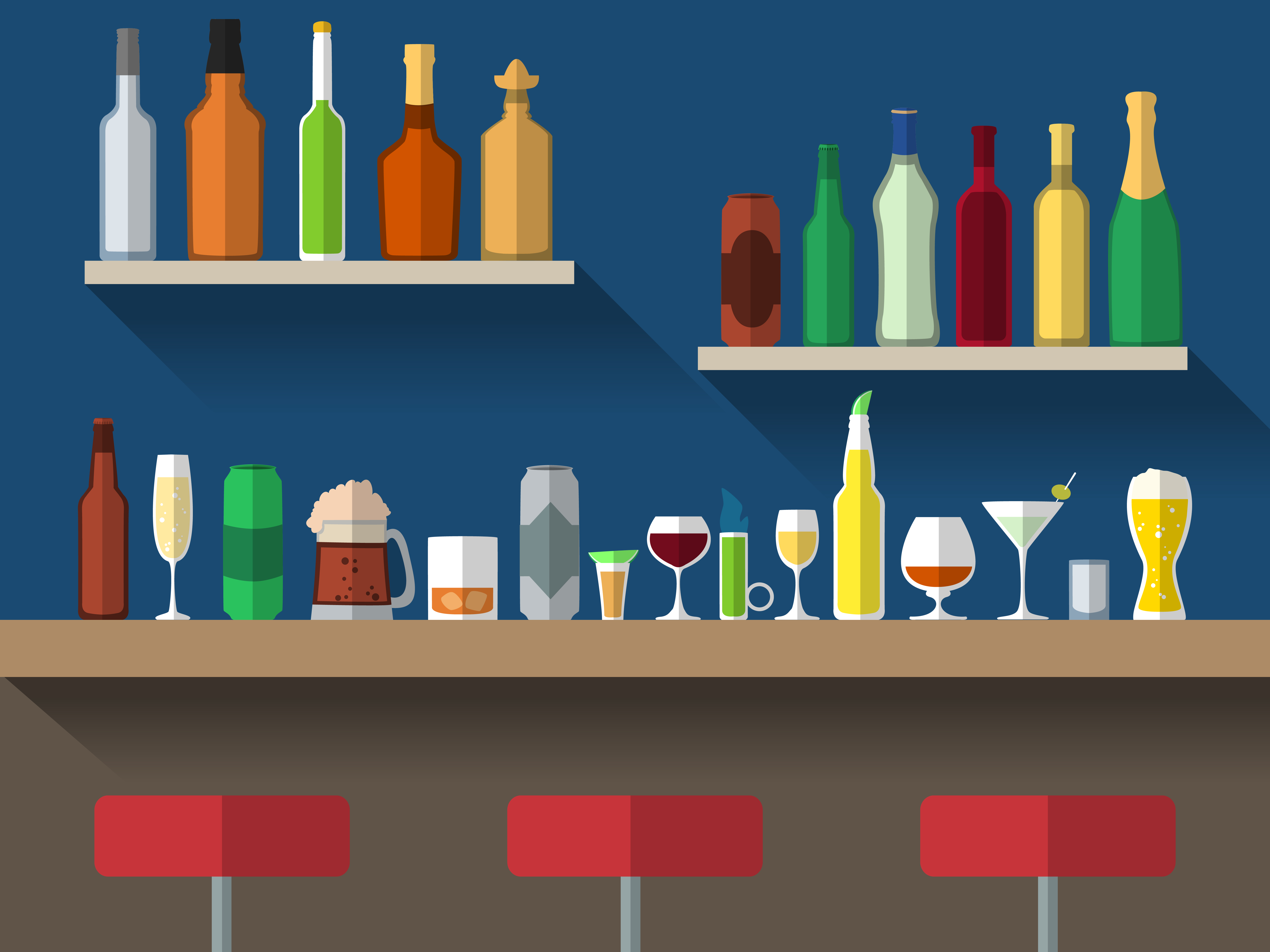 Bar counter flat 453149 Vector Art at Vecteezy