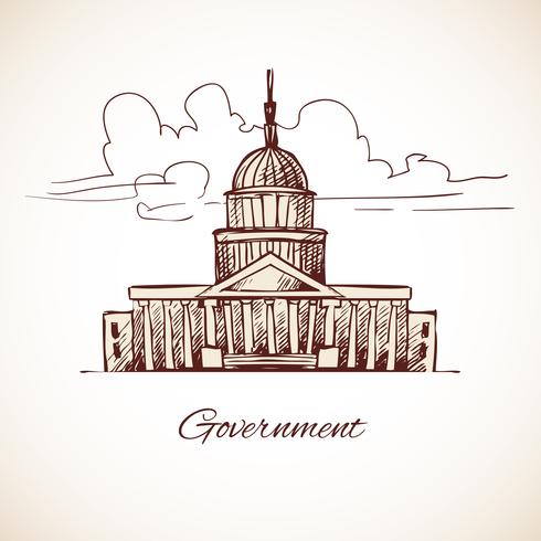 Government building vector