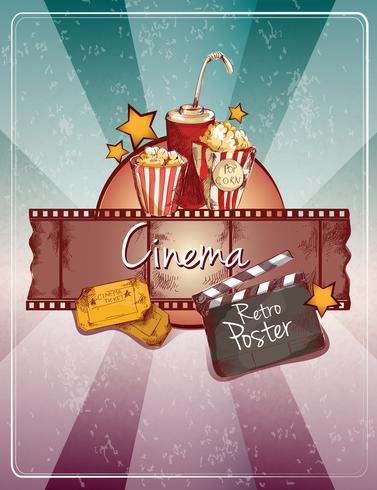 Sketch cartel de cine. vector