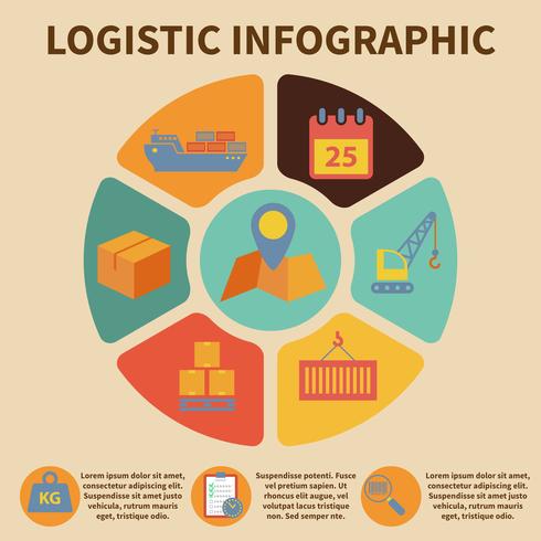 Infografía logística iconos vector