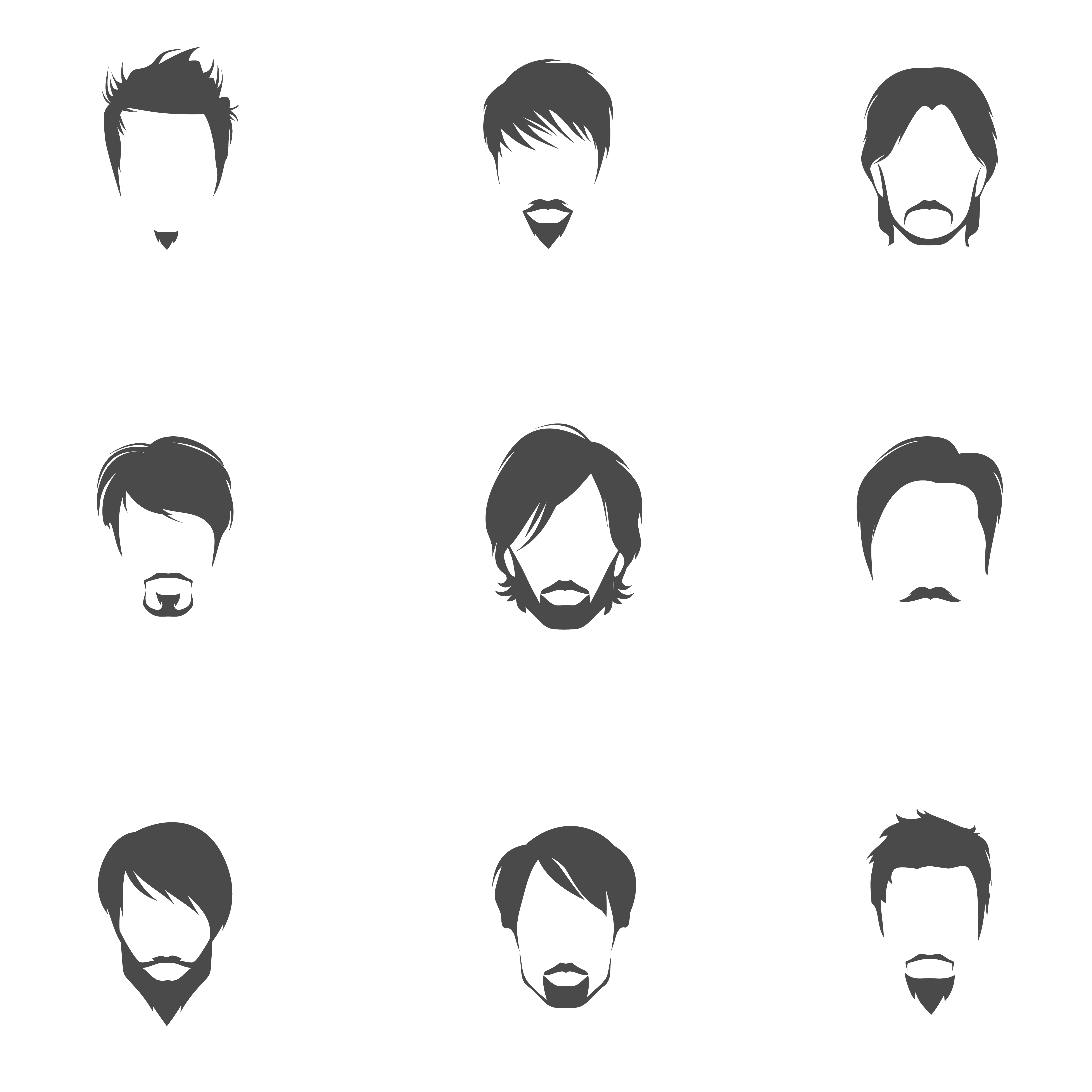 Man hair style set  Download Free Vectors Clipart 