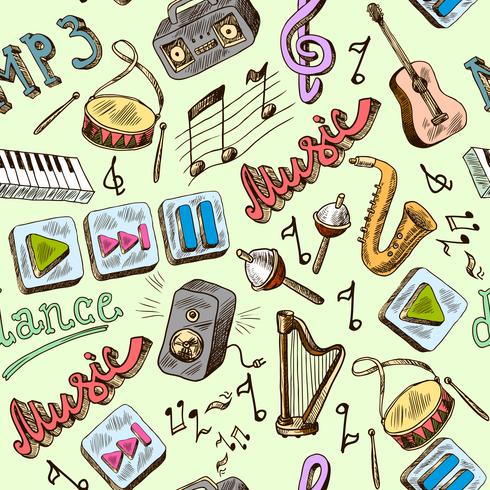music seamless vector