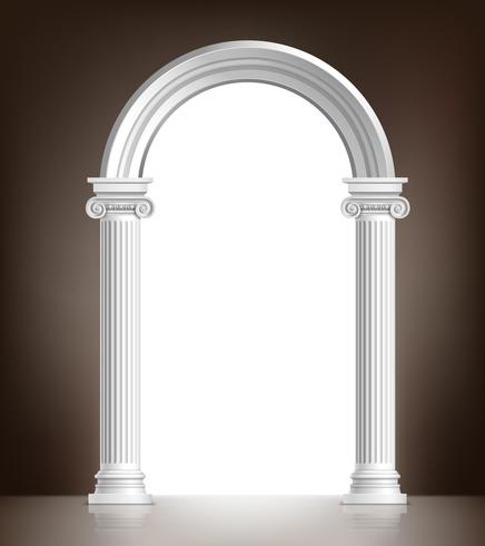 Realistic white arch vector