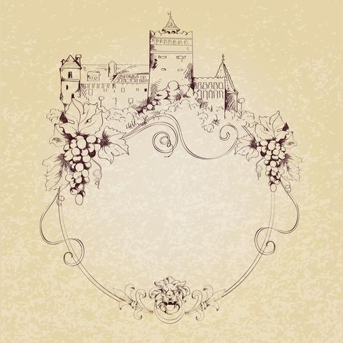 Fondo de castillo de bosquejo vector