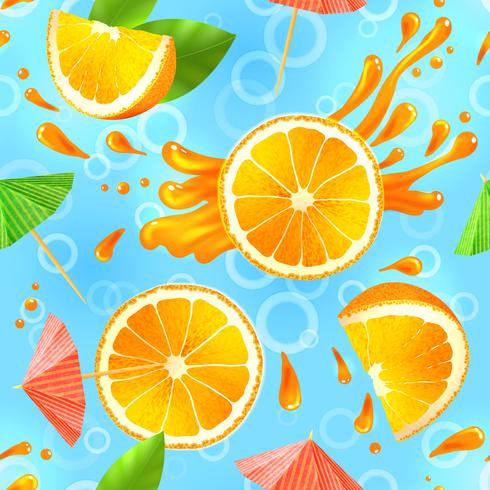 Orange seamless pattern vector