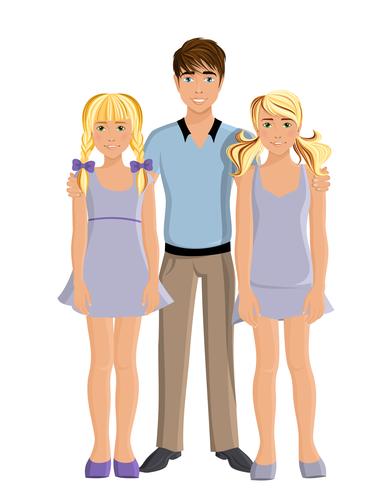 Brother and sisters vector