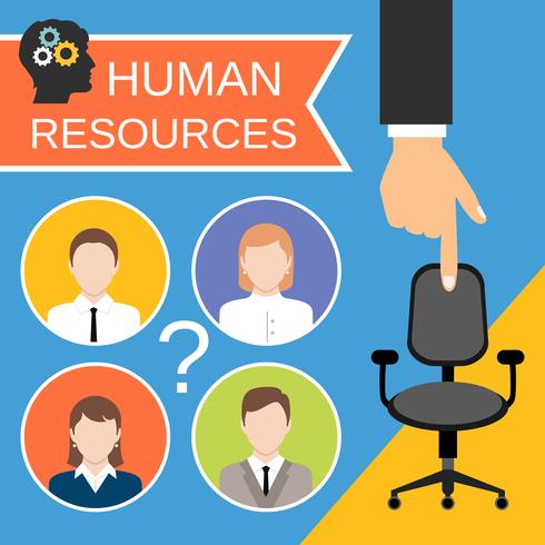 Concepto de recursos humanos vector