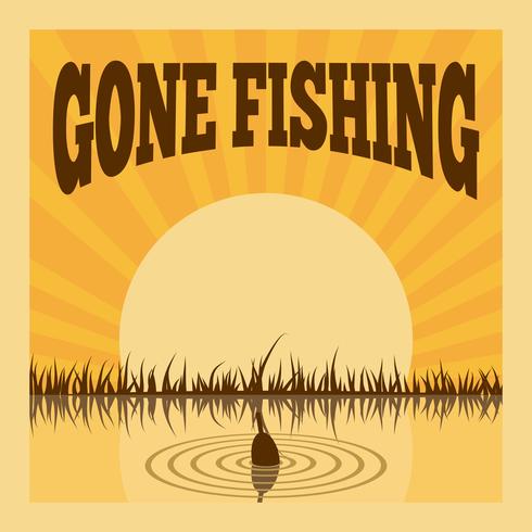 Fishing poster vector