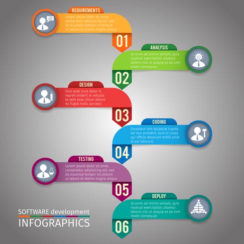 Plantilla de infografías de papel vector