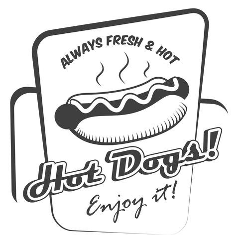 Cartel de hot dog vector