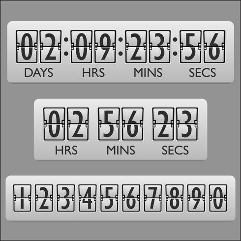 Countdown clock timer vector