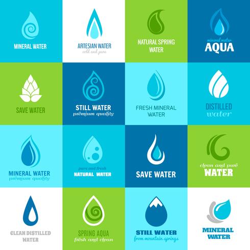 Set of water icons vector