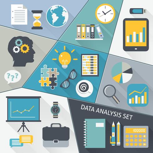 Conjunto plano de análisis de datos vector